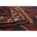 eCarpetGallery Hand-knotted Baluch Dark Blue, Red Wool Rug - 2'10 x 4'9