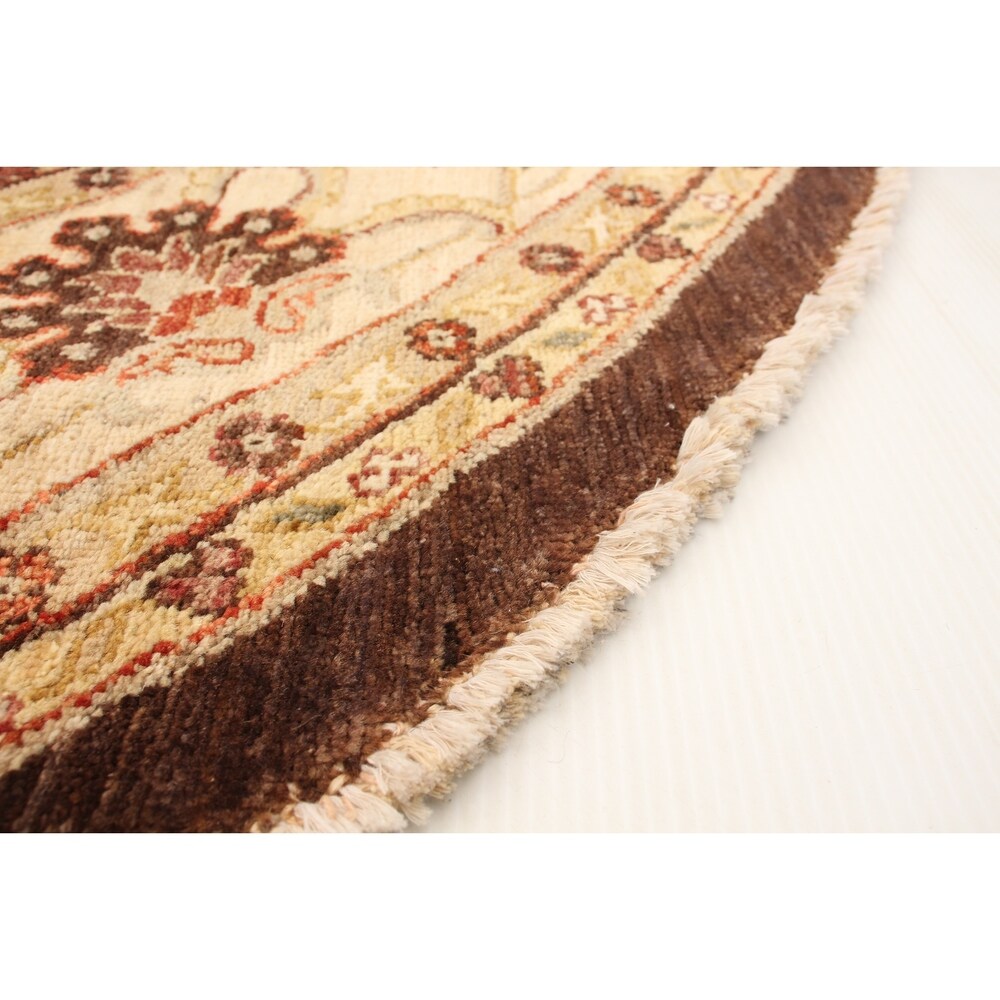 Hand-knotted Chobi Finest Brown Wool Rug ECARPETGALLERY - 8'0 x 8'0