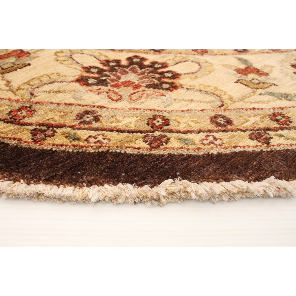 Hand-knotted Chobi Finest Brown Wool Rug ECARPETGALLERY - 8'0 x 8'0