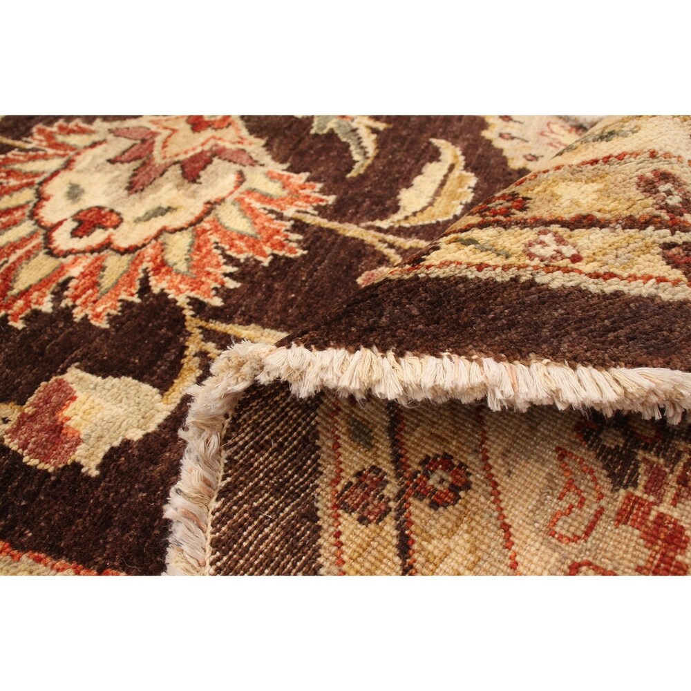 Hand-knotted Chobi Finest Brown Wool Rug ECARPETGALLERY - 8'0 x 8'0