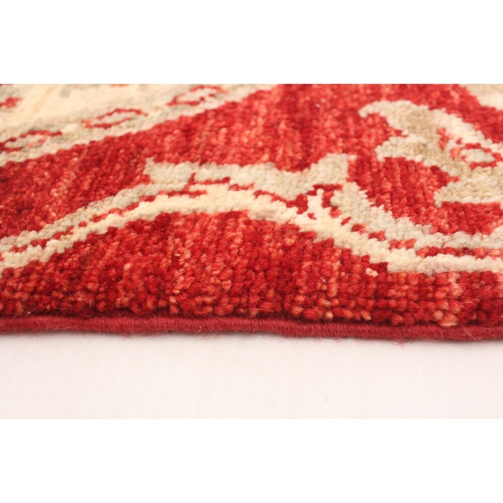 Hand-knotted Chobi Finest Red Wool Rug ECARPETGALLERY - 3'1 x 3'3