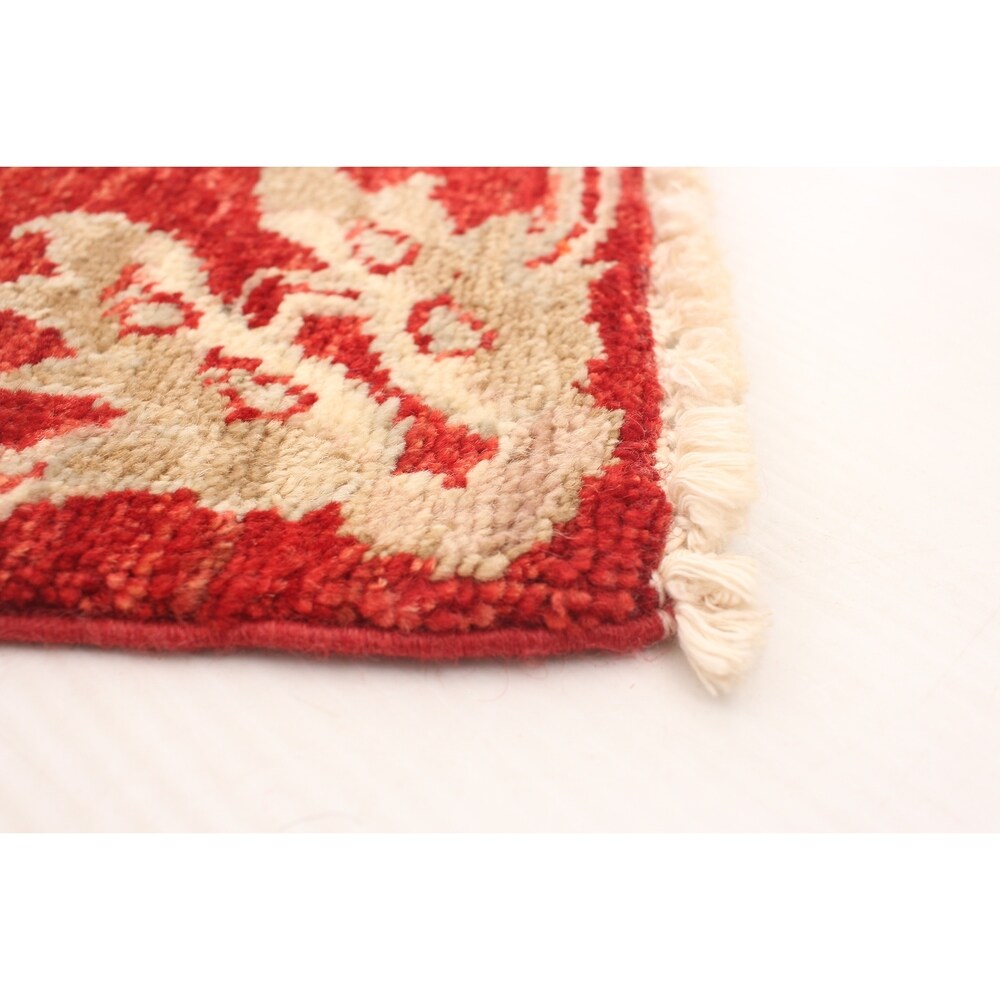 Hand-knotted Chobi Finest Red Wool Rug ECARPETGALLERY - 3'1 x 3'3