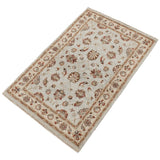 eCarpetGallery Hand-knotted Chobi Twisted Cream Wool Rug - 4'1 x 6'4