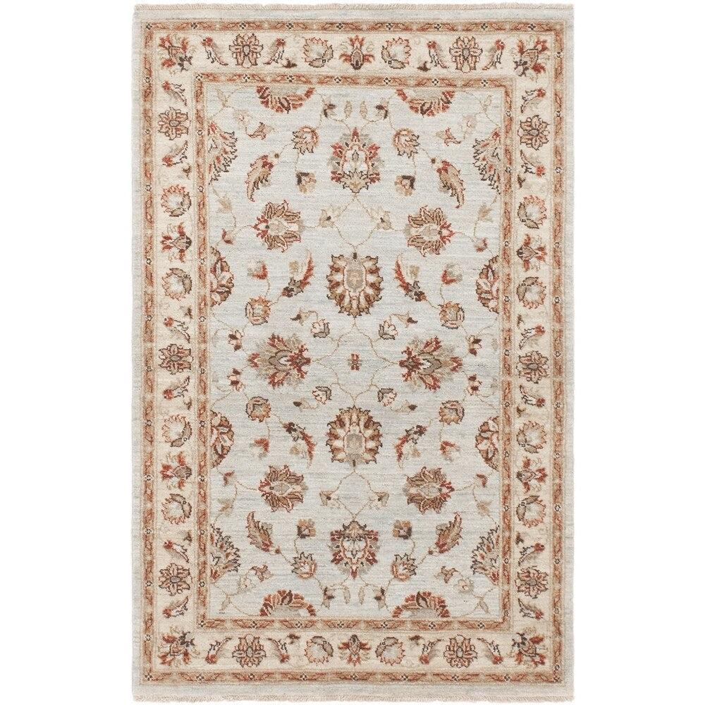 eCarpetGallery Hand-knotted Chobi Twisted Cream Wool Rug - 4'1 x 6'4