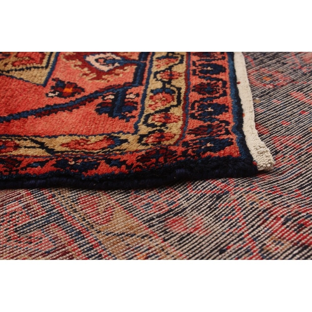 eCarpetGallery Hand-knotted Darjazin Dark Copper, Dark Navy Wool Rug - 4'3 x 6'11
