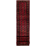 eCarpetGallery Hand-knotted Finest Baluch Red Wool Rug - 2'3 x 12'2