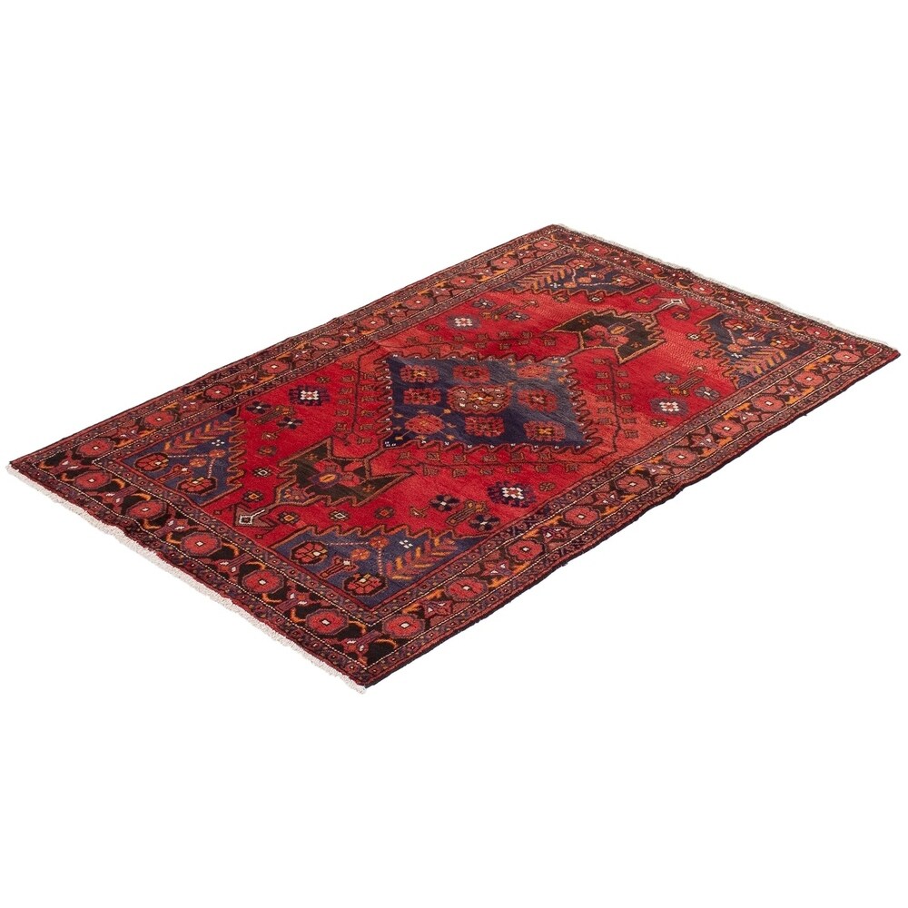 eCarpetGallery Hand-knotted Finest Baluch Red Wool Rug - 4'0 x 6'7