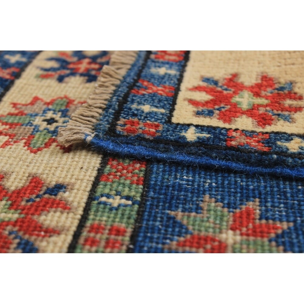 eCarpetGallery Hand-knotted Finest Gazni Blue Wool Rug (2'0 x 5'10) - 2'0 x 5'10