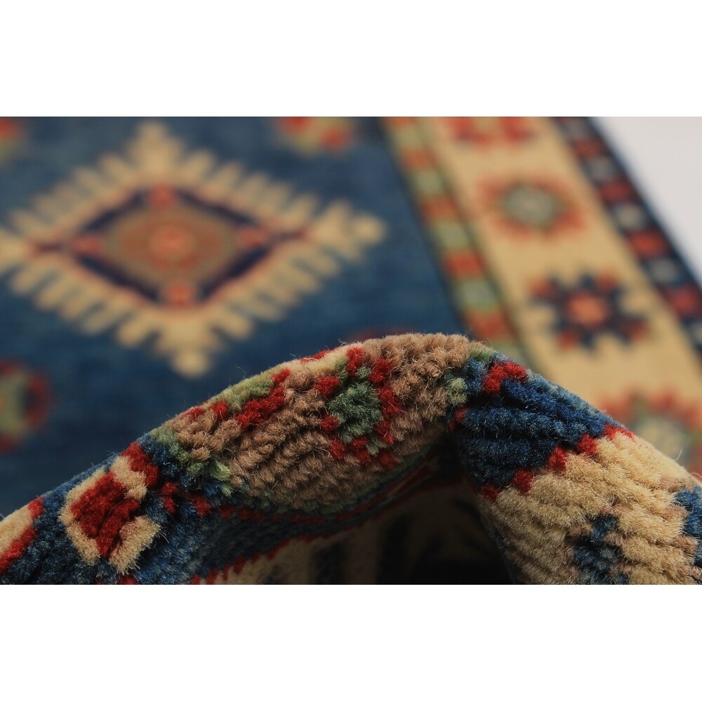 eCarpetGallery Hand-knotted Finest Gazni Blue Wool Rug (2'0 x 5'10) - 2'0 x 5'10