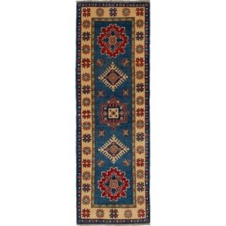 eCarpetGallery Hand-knotted Finest Gazni Blue Wool Rug (2'0 x 5'10) - 2'0 x 5'10