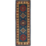 eCarpetGallery Hand-knotted Finest Gazni Blue Wool Rug (2'0 x 5'10) - 2'0 x 5'10