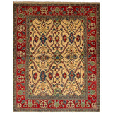 eCarpetGallery Hand-knotted Finest Gazni Cream Wool Rug - 4'11 x 6'5
