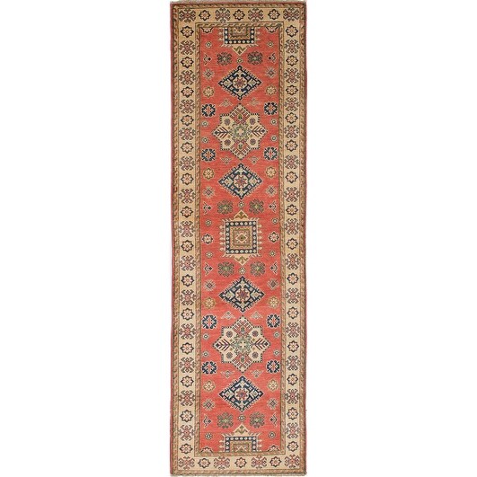 ECARPETGALLERY Hand-knotted Finest Ghazni Cream, Dark Copper Wool Rug - 2'8 x 9'9