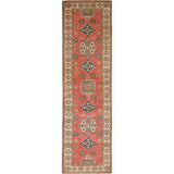 ECARPETGALLERY Hand-knotted Finest Ghazni Cream, Dark Copper Wool Rug - 2'8 x 9'9