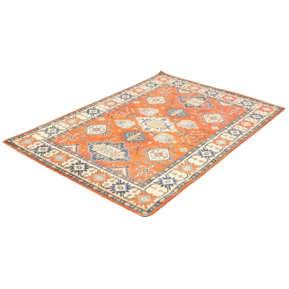 eCarpetGallery Hand-knotted Finest Gazni Red Rug - 6'3 x 9'7