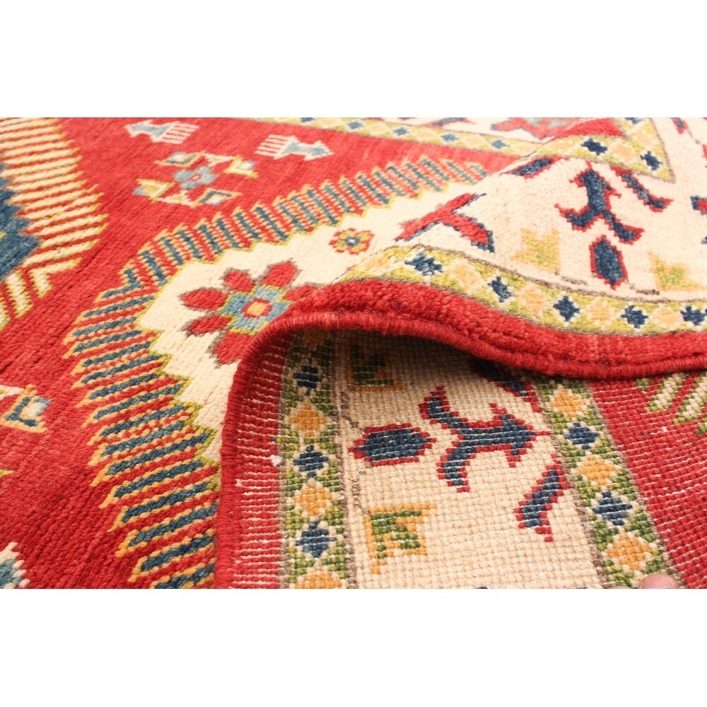 Hand-knotted Finest Gazni Red Wool Rug - 2'9 x 8'2/2'9" x 8'2" Runner