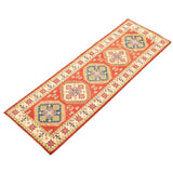 Hand-knotted Finest Gazni Red Wool Rug - 2'9 x 8'2/2'9" x 8'2" Runner
