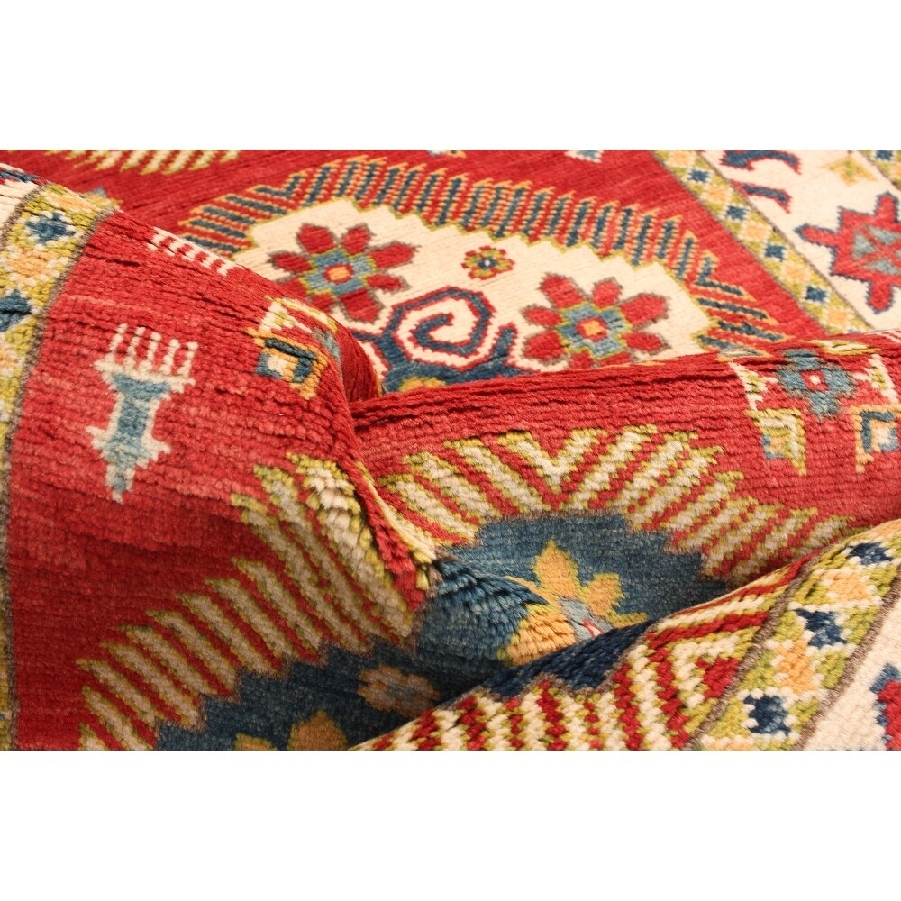 Hand-knotted Finest Gazni Red Wool Rug - 2'9 x 8'2/2'9" x 8'2" Runner