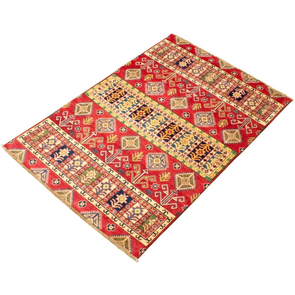 eCarpetGallery Hand-knotted Finest Gazni Red Wool Rug - 4'9 x 6'10
