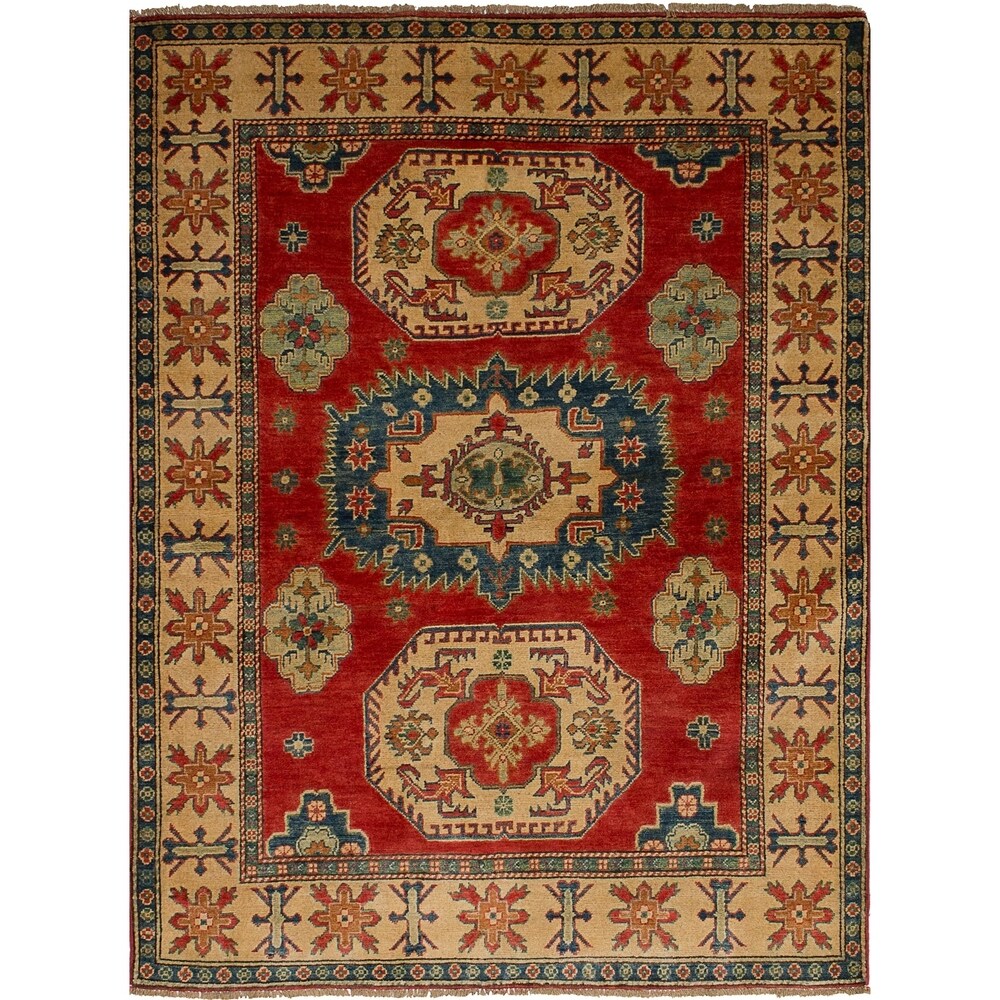 eCarpetGallery Hand-knotted Finest Gazni Red Wool Rug - 5'0 x 6'10