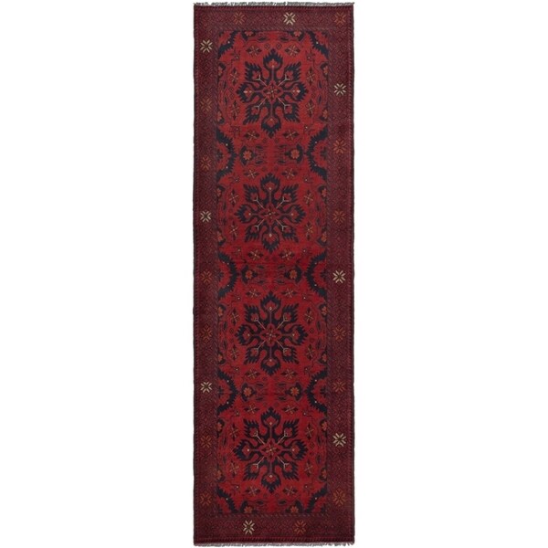 eCarpetGallery Hand-knotted Finest Khal Mohammadi Red Wool Rug - 2'10 x 9'8