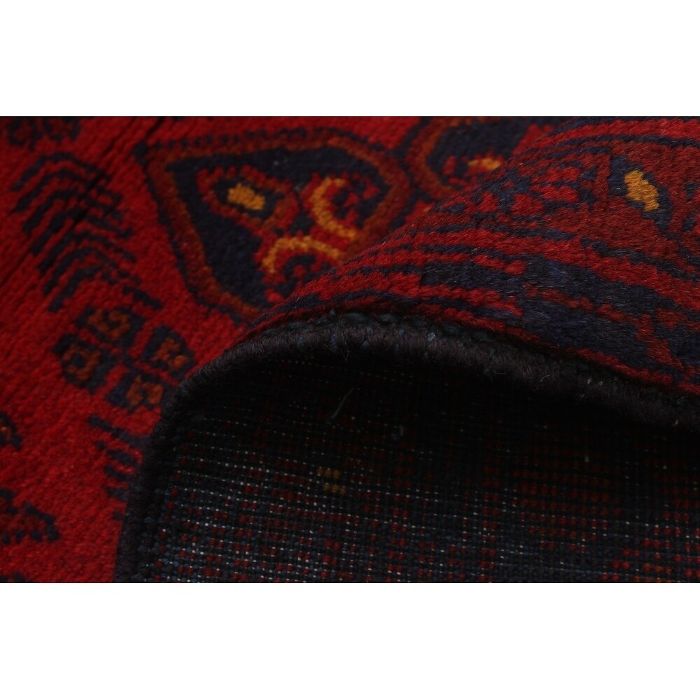Hand-knotted Finest Khal Mohammadi Red Wool Rug - 2'6 x 6'3/2'6" x 6'3" Runner