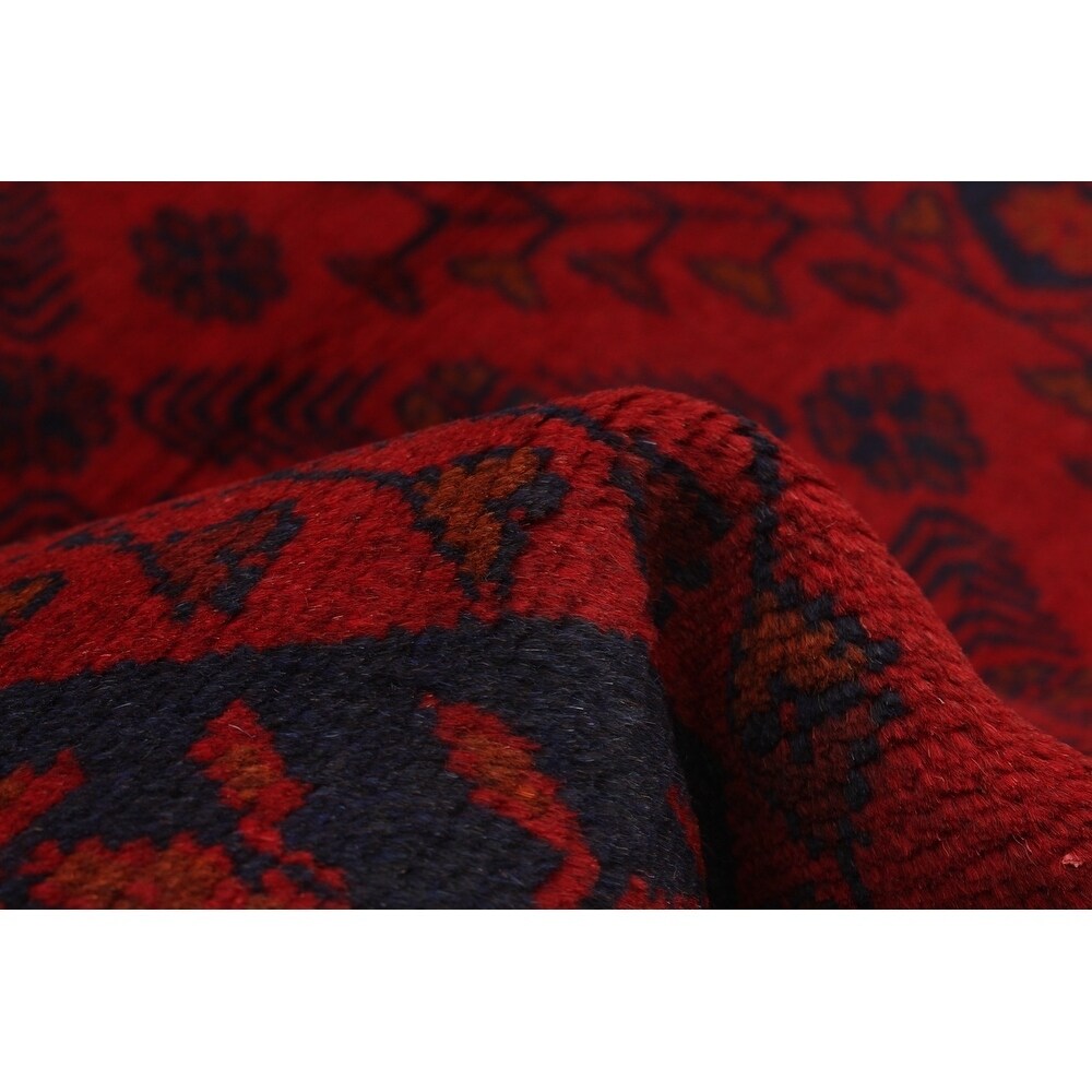 Hand-knotted Finest Khal Mohammadi Red Wool Rug - 2'6 x 6'3/2'6" x 6'3" Runner