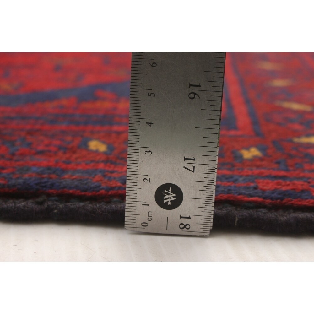 Hand-knotted Finest Khal Mohammadi Red Wool Rug - 2'6 x 6'3/2'6" x 6'3" Runner