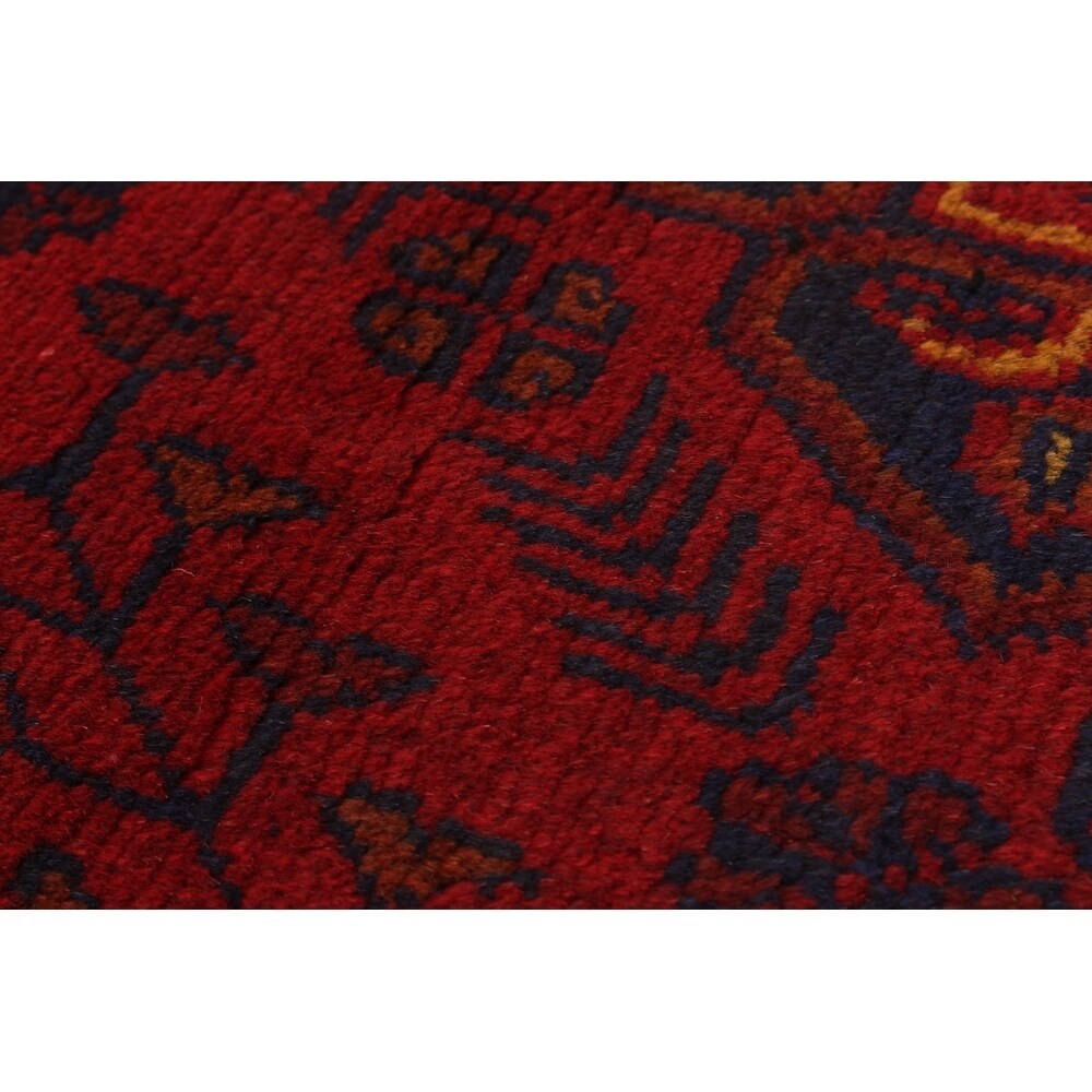 Hand-knotted Finest Khal Mohammadi Red Wool Rug - 2'6 x 6'3/2'6" x 6'3" Runner