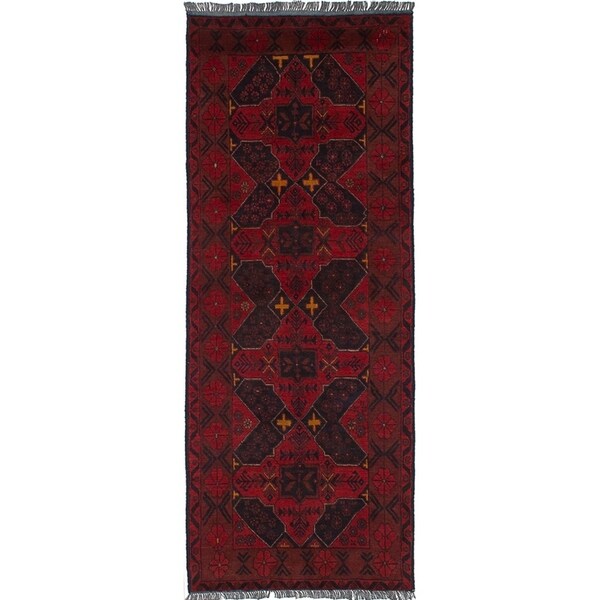 eCarpetGallery Hand-knotted Finest Khal Mohammadi Red Wool Rug - 2'6 x 6'8