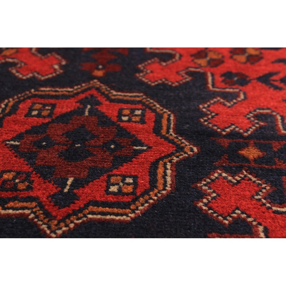 Hand-knotted Finest Khal Mohammadi Red Wool Rug - 3'4" x 4'10"