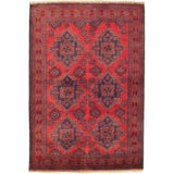 Hand-knotted Finest Khal Mohammadi Red Wool Rug - 4'2" x 6'4"/4'2 x 6'4