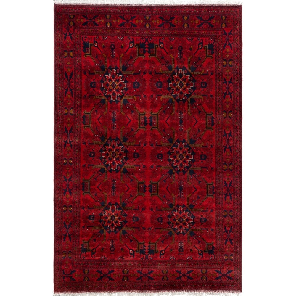 eCarpetGallery Hand-knotted Finest Khal Mohammadi Red Wool Rug - 6'5 x 9'9