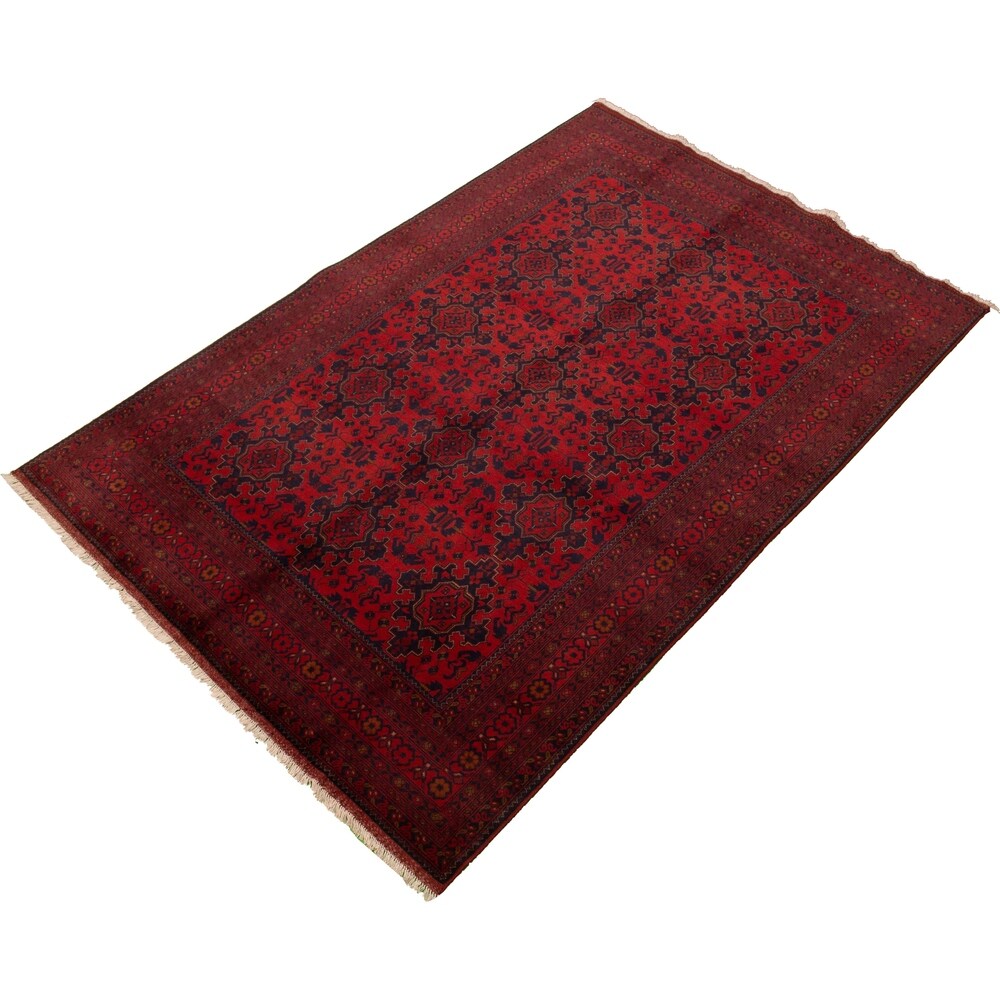 Hand-knotted Finest Khal Mohammadi Red Wool Rug - 6'8 x 9'10