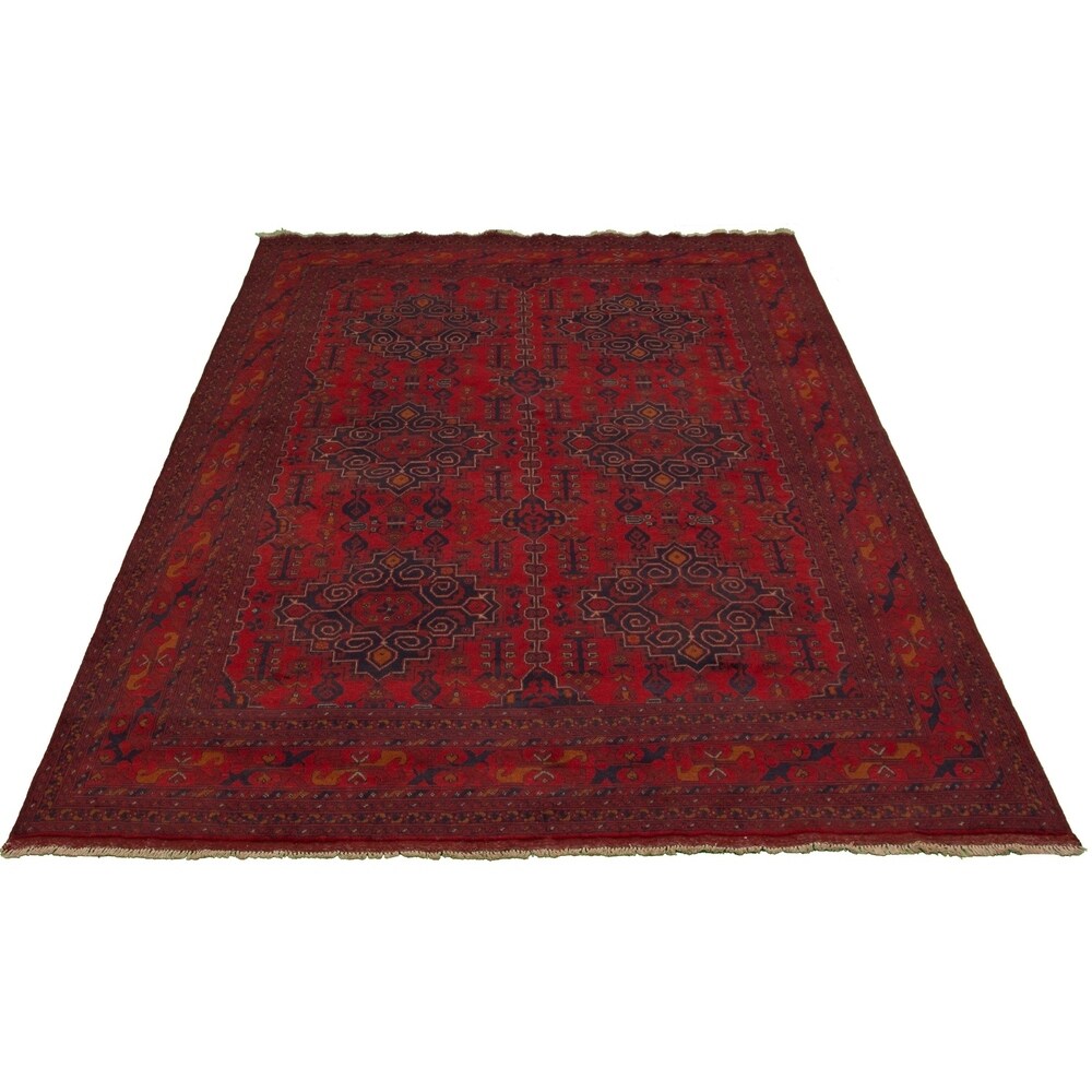 eCarpetGallery Hand-knotted Finest Khal Mohammadi Red Wool Rug - 8'2 x 11'1