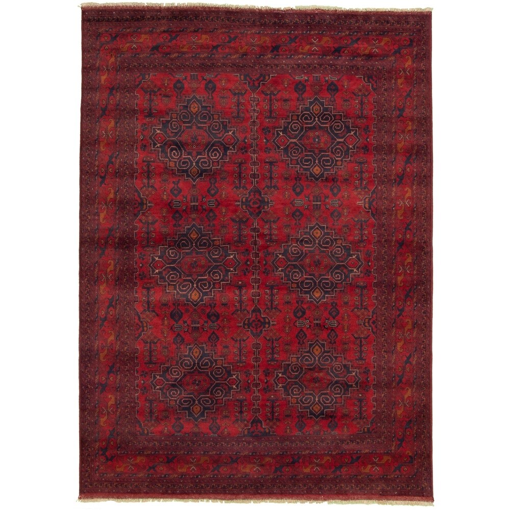 eCarpetGallery Hand-knotted Finest Khal Mohammadi Red Wool Rug - 8'2 x 11'1