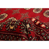 eCarpetGallery Hand-knotted Finest Peshawar Bokhara Red Wool Rug - 8'1 x 11'4