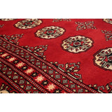 eCarpetGallery Hand-knotted Finest Peshawar Bokhara Red Wool Rug - 8'1 x 11'4