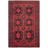 eCarpetGallery Hand-knotted Finest Rizbaft Red Wool Rug - 6'8 x 10'1