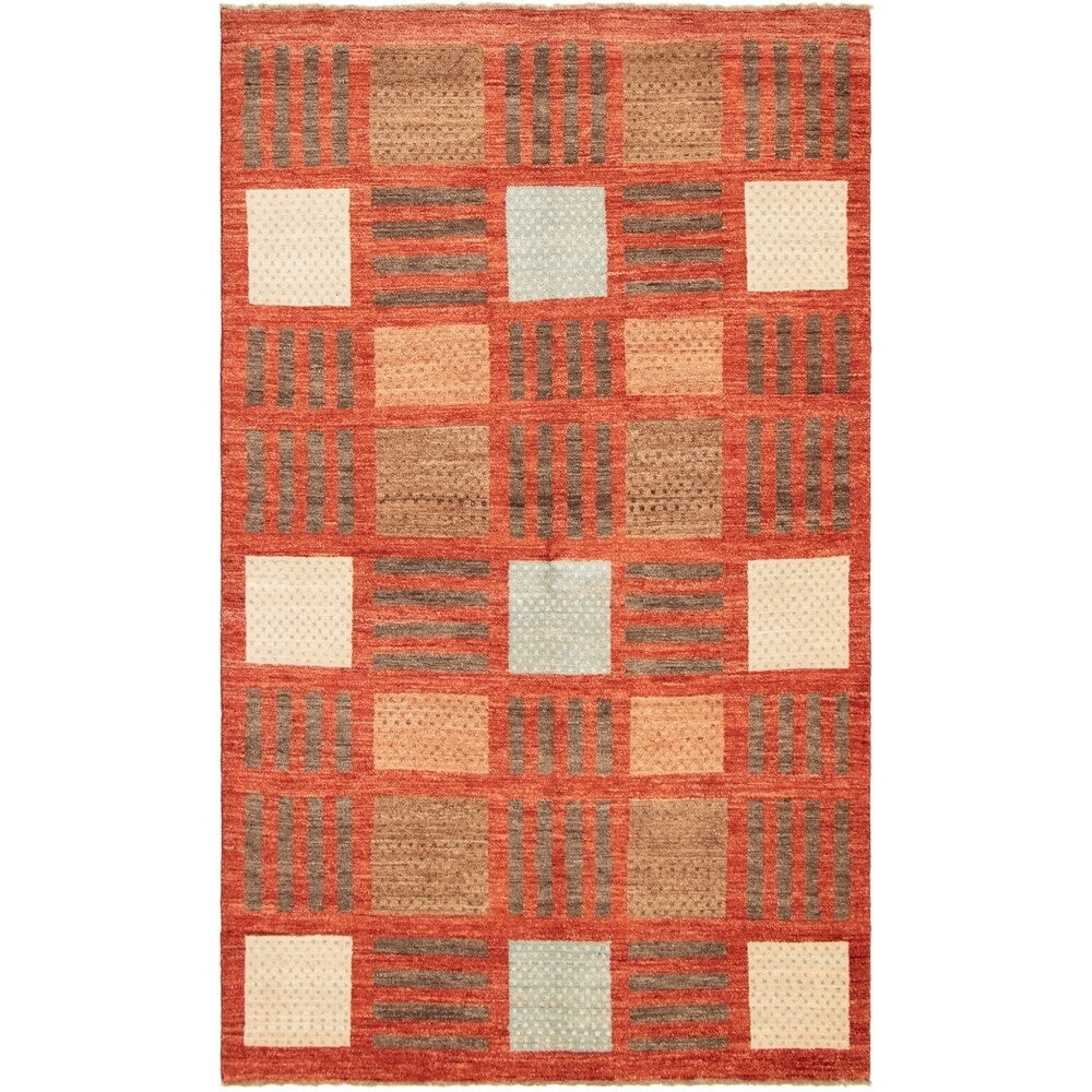 eCarpetGallery Hand-knotted Finest Ziegler Chobi Dark Copper Wool Rug - 5'5 x 9'1