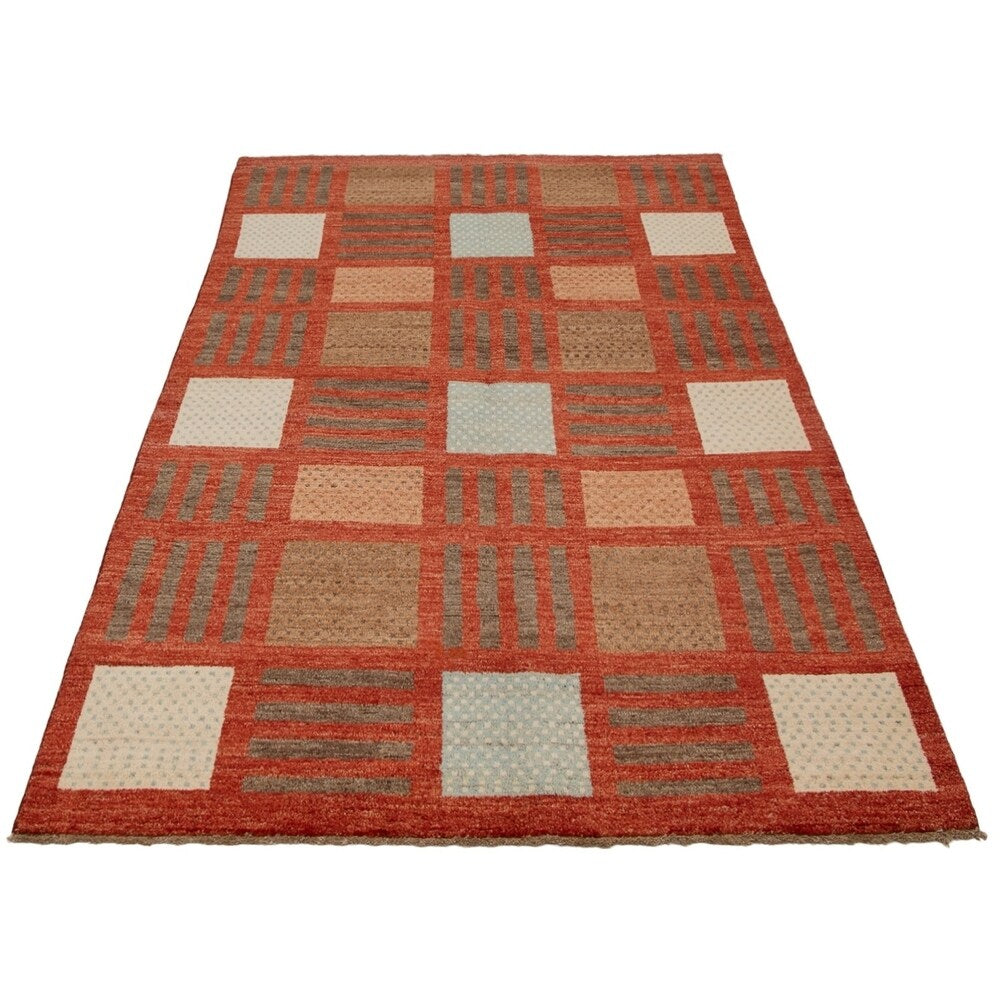 eCarpetGallery Hand-knotted Finest Ziegler Chobi Dark Copper Wool Rug - 5'5 x 9'1