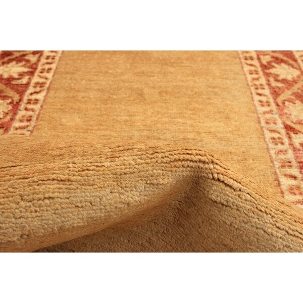 eCarpetGallery Hand-knotted Finest Ziegler Chobi Tan Wool Rug - 2'2 x 6'5