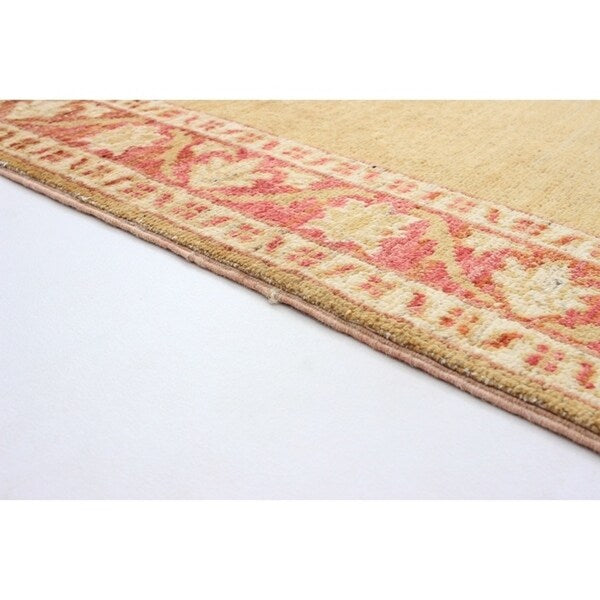 eCarpetGallery Hand-knotted Finest Ziegler Chobi Tan Wool Rug - 2'2 x 6'5