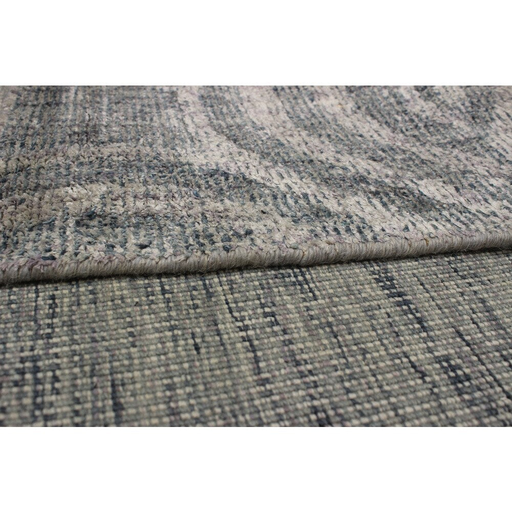 eCarpetGallery Hand-knotted Galleria Dark Grey Silk Rug (5'0 x 7'10)