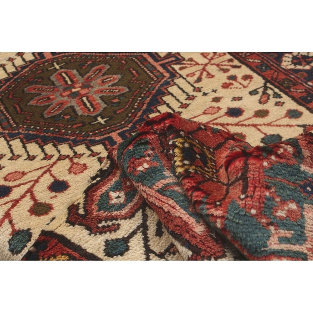 eCarpetGallery Hand-knotted Gharajeh Cream Wool Rug - 3'1 x 10'10
