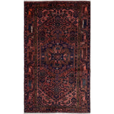 eCarpetGallery Hand-knotted Hamadan Blue, Dark Copper Wool Rug - 4'3 x 7'3