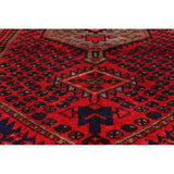 eCarpetGallery Hand-knotted Hamadan Dark Burgundy Wool Rug - 3'8 x 6'10
