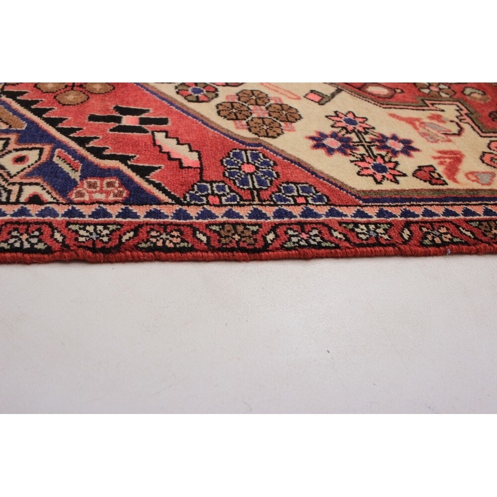 eCarpetGallery Hand-knotted Hamadan Dark Copper Wool Rug - 3'3 x 4'11