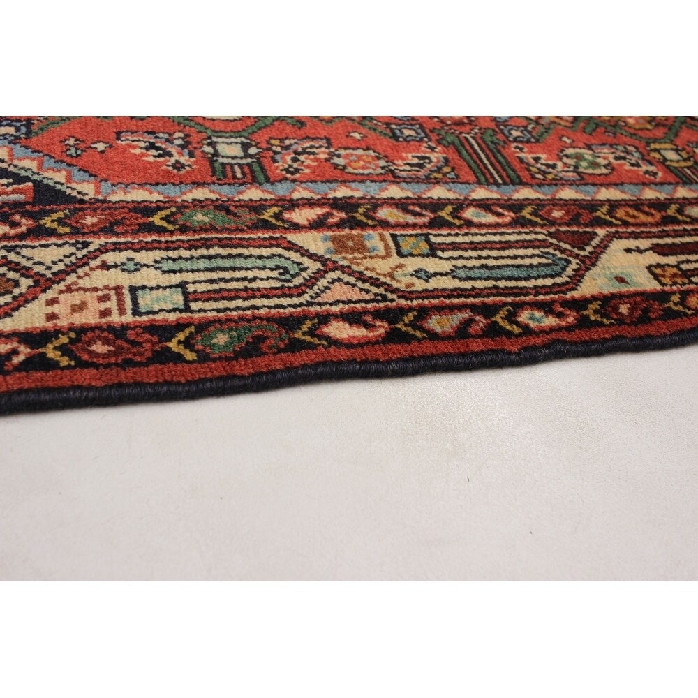 eCarpetGallery Hand-knotted Hamadan Dark Copper Wool Rug - 3'5 x 5'3