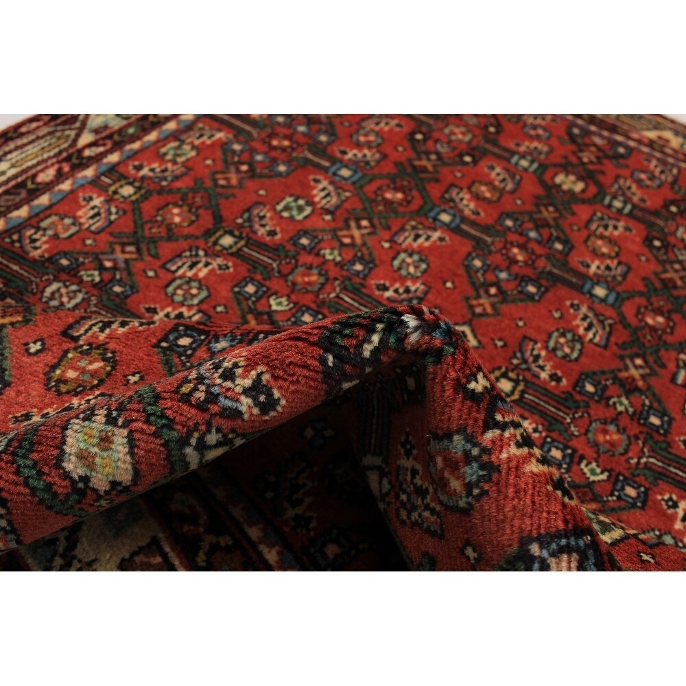 eCarpetGallery Hand-knotted Hamadan Dark Copper Wool Rug - 3'5 x 5'3